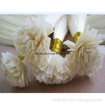 Fashion Blond Nail Hair Extensions, U-Tip Human Hair Extension